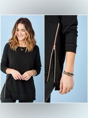 Stella & Dot Side Zip Pullover